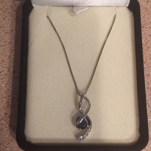 Kay Jewelers sterling silver sapphire necklace
